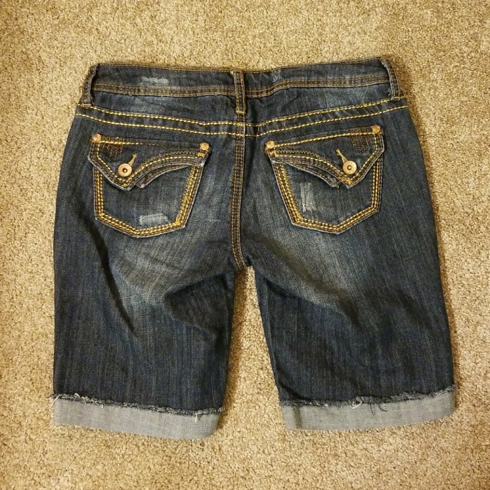 Refuge Cuffed Jean Bermuda Shorts